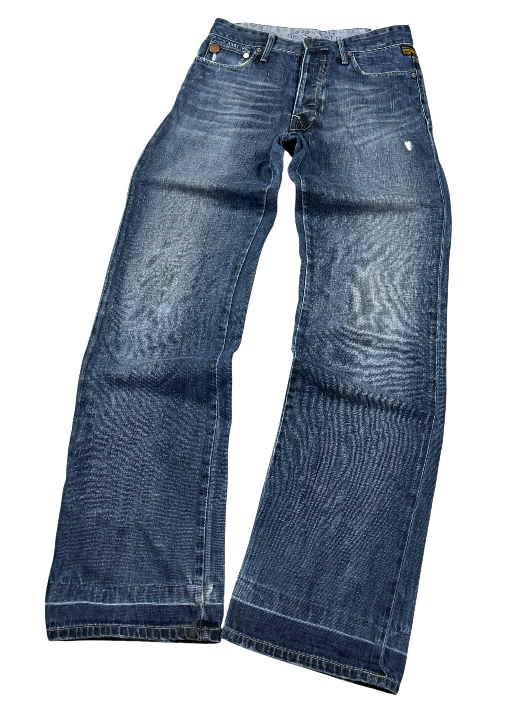 G-Star Logo Straight-Fit Jeans (XS)
