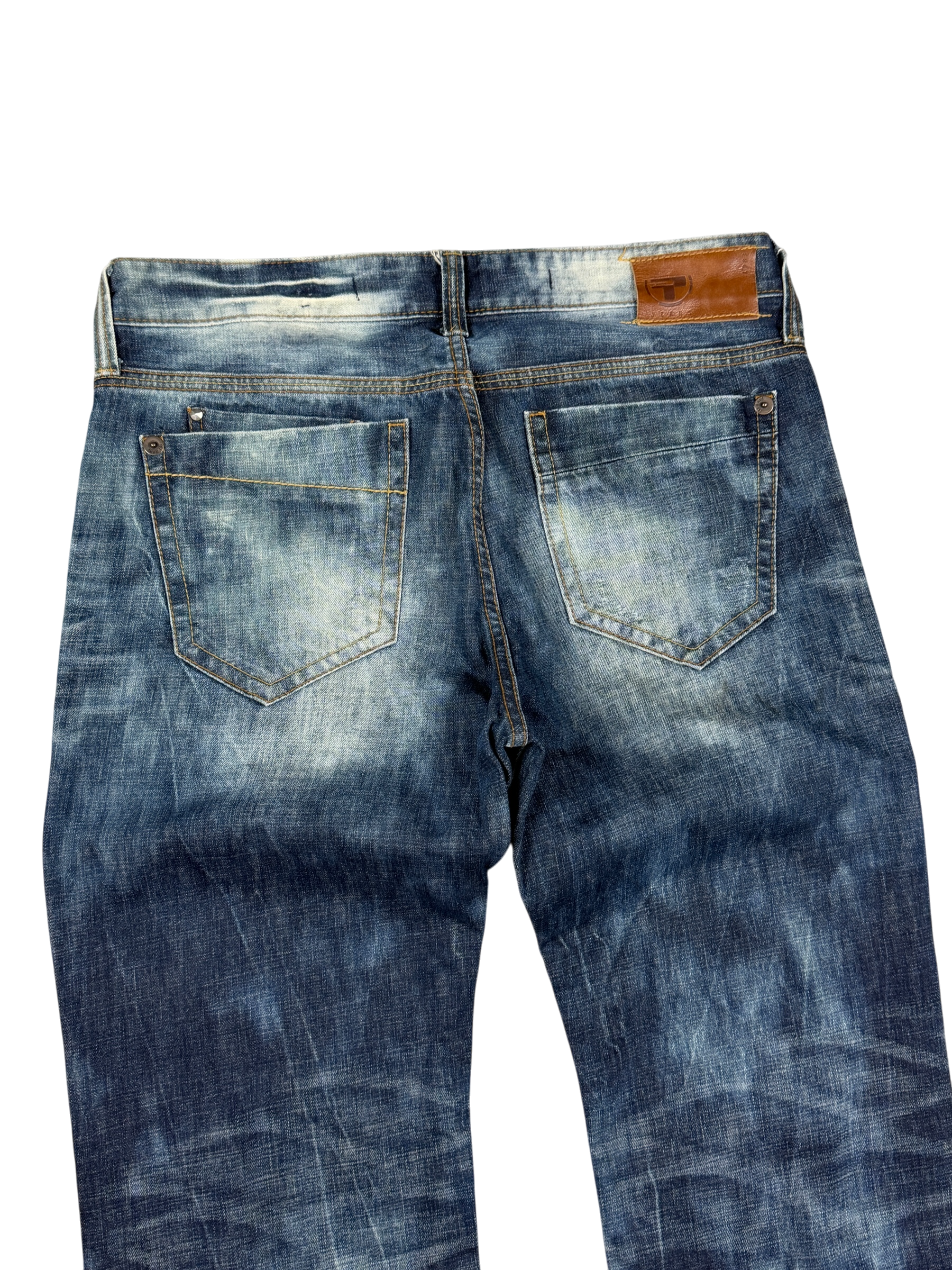 Washed Straight Jeans (L)