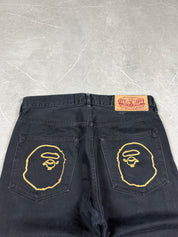 Rare Bape Logo Jeans (S)