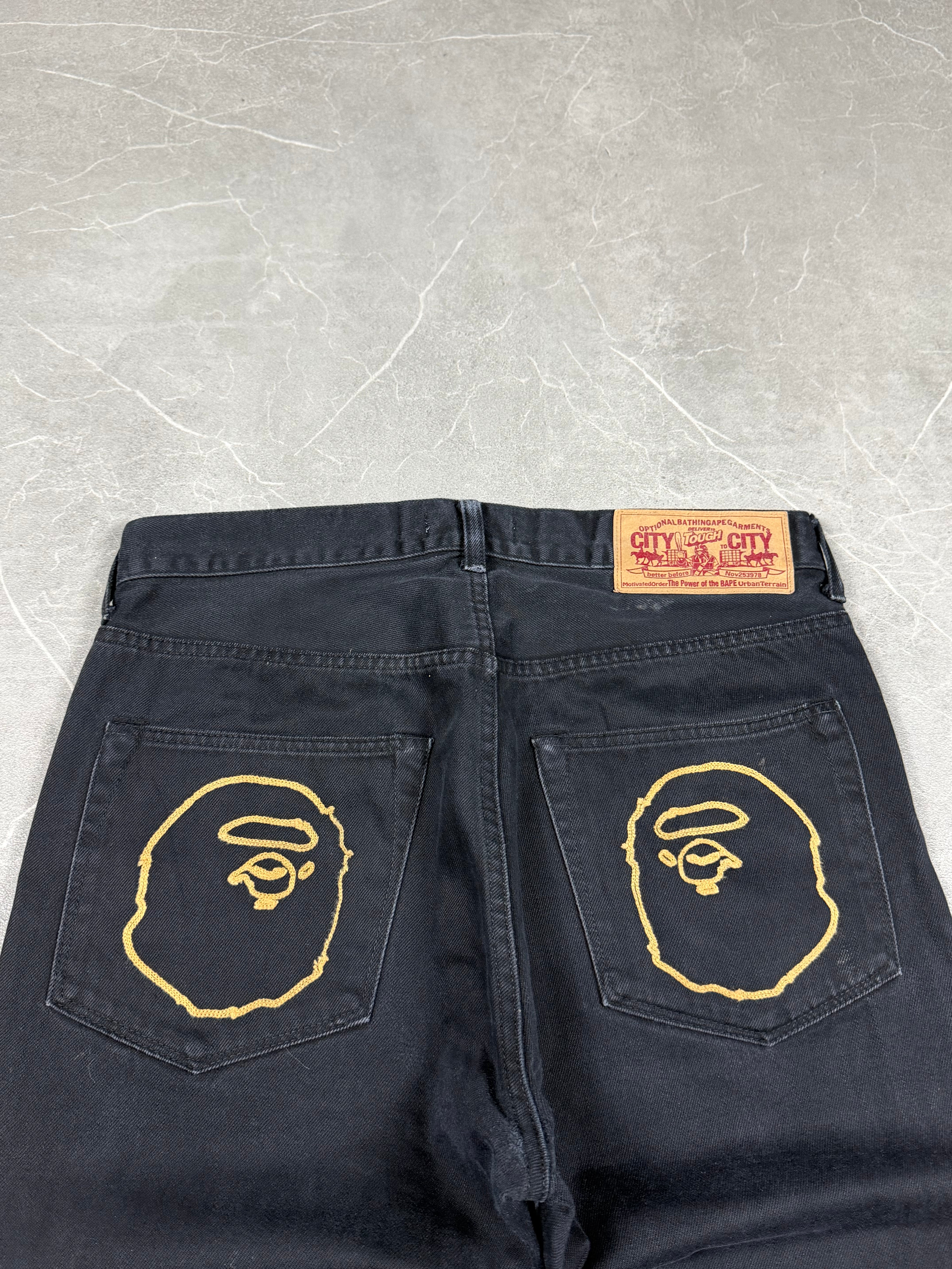 Rare Bape Logo Jeans (S)