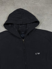 Armani Printed Hood Zip Hoodie (M)