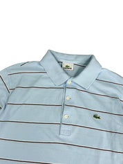 Lacoste Striped Poloshirt babyblue (M)