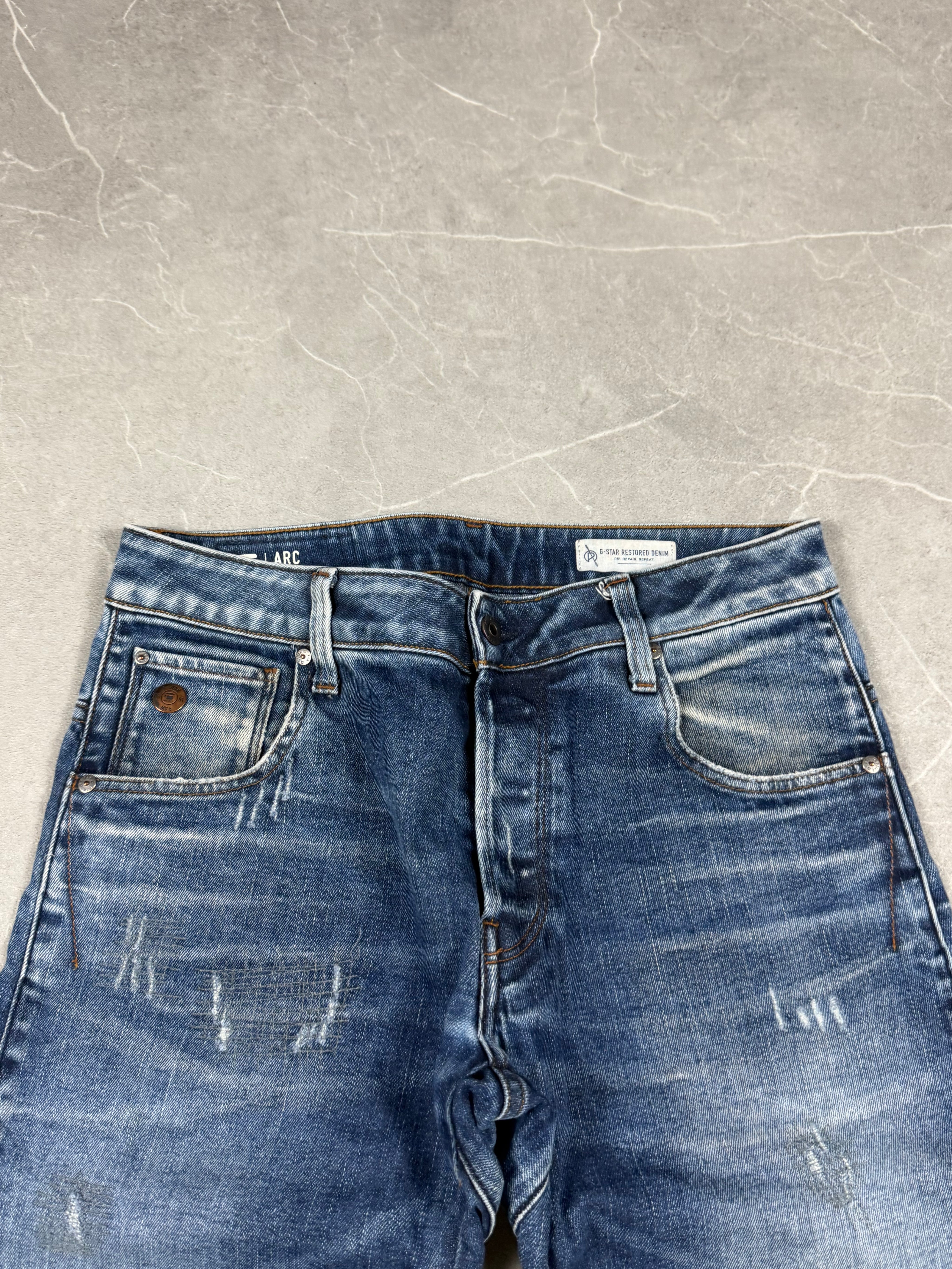 G-Star Washed Slim Fit Jeans (XS)