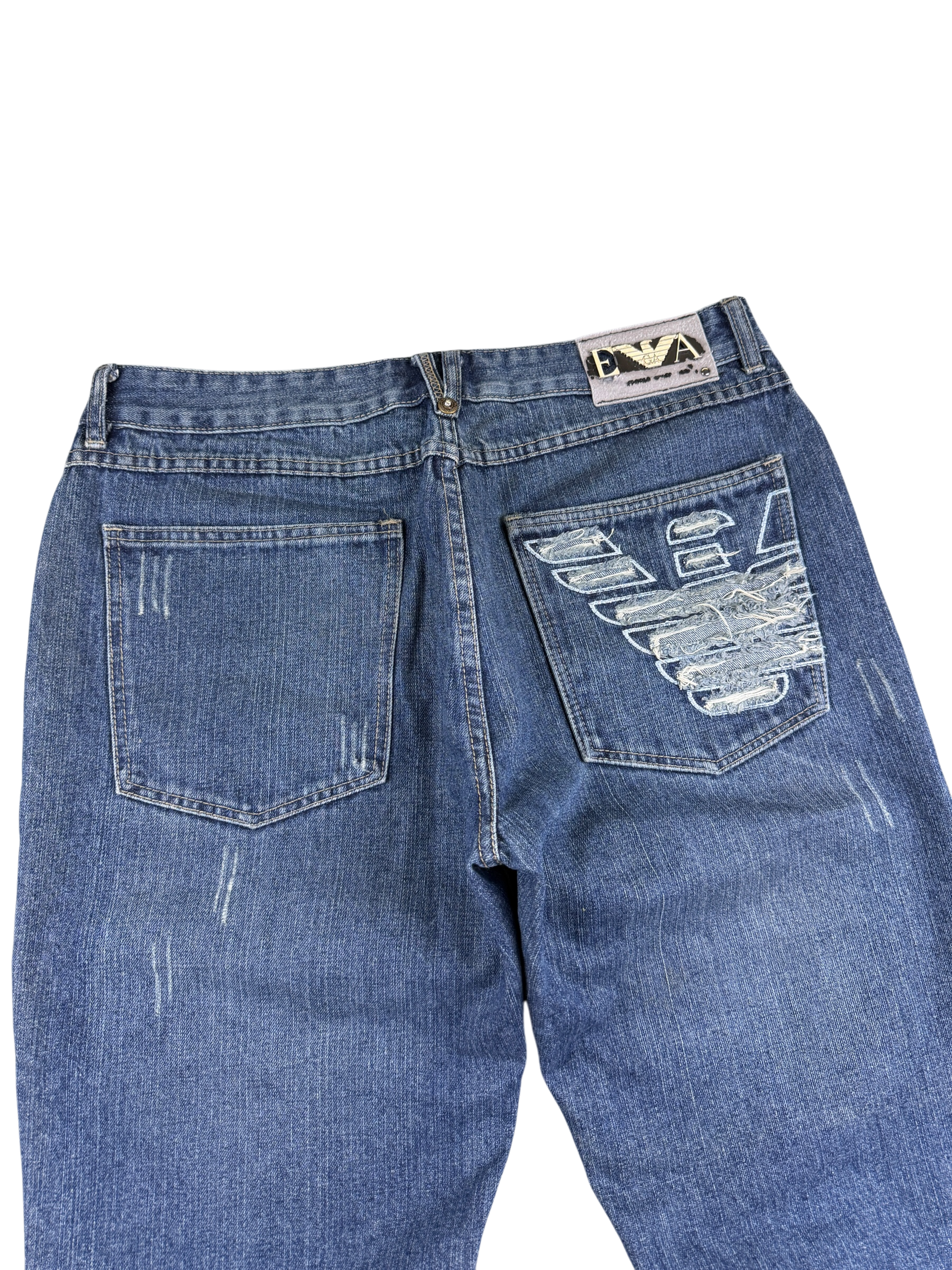 Armani vintage Big Logo Straight Jeans (M-L)