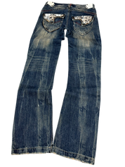 Crazy Washed Straight Fit Jeans (S)