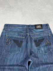 Armani Baggie Big Logo Jeans (M)