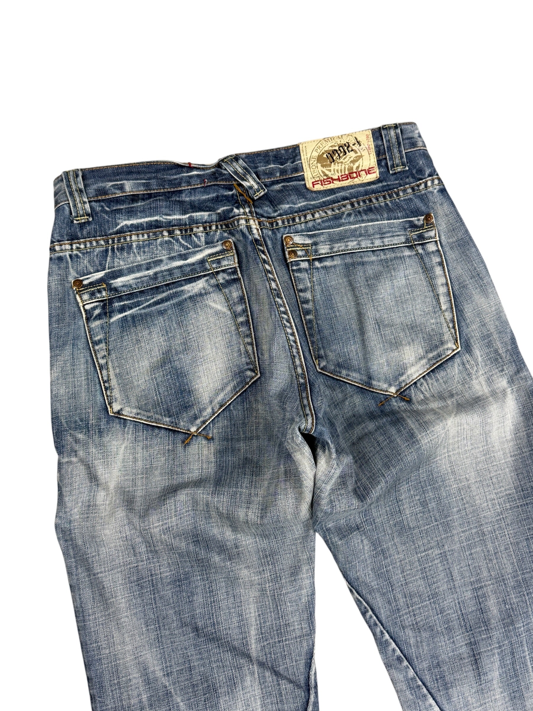 Vintage Washed Straight Jeans (S)