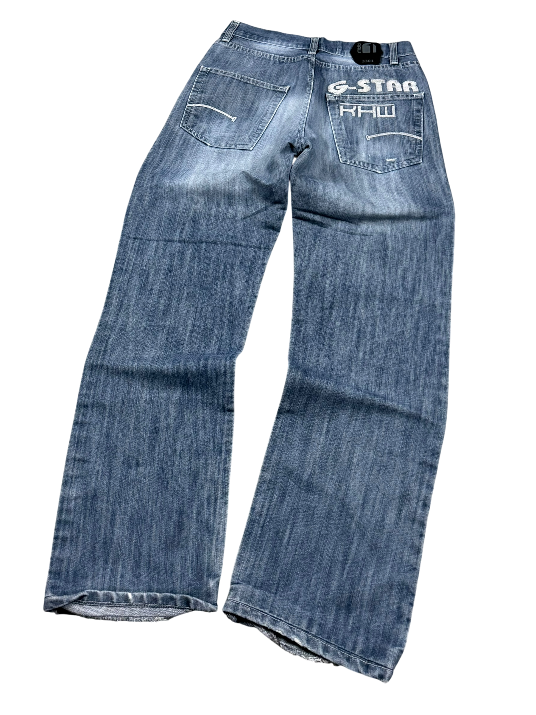 G-Star Logo Straight-Fit Jeans (XS)
