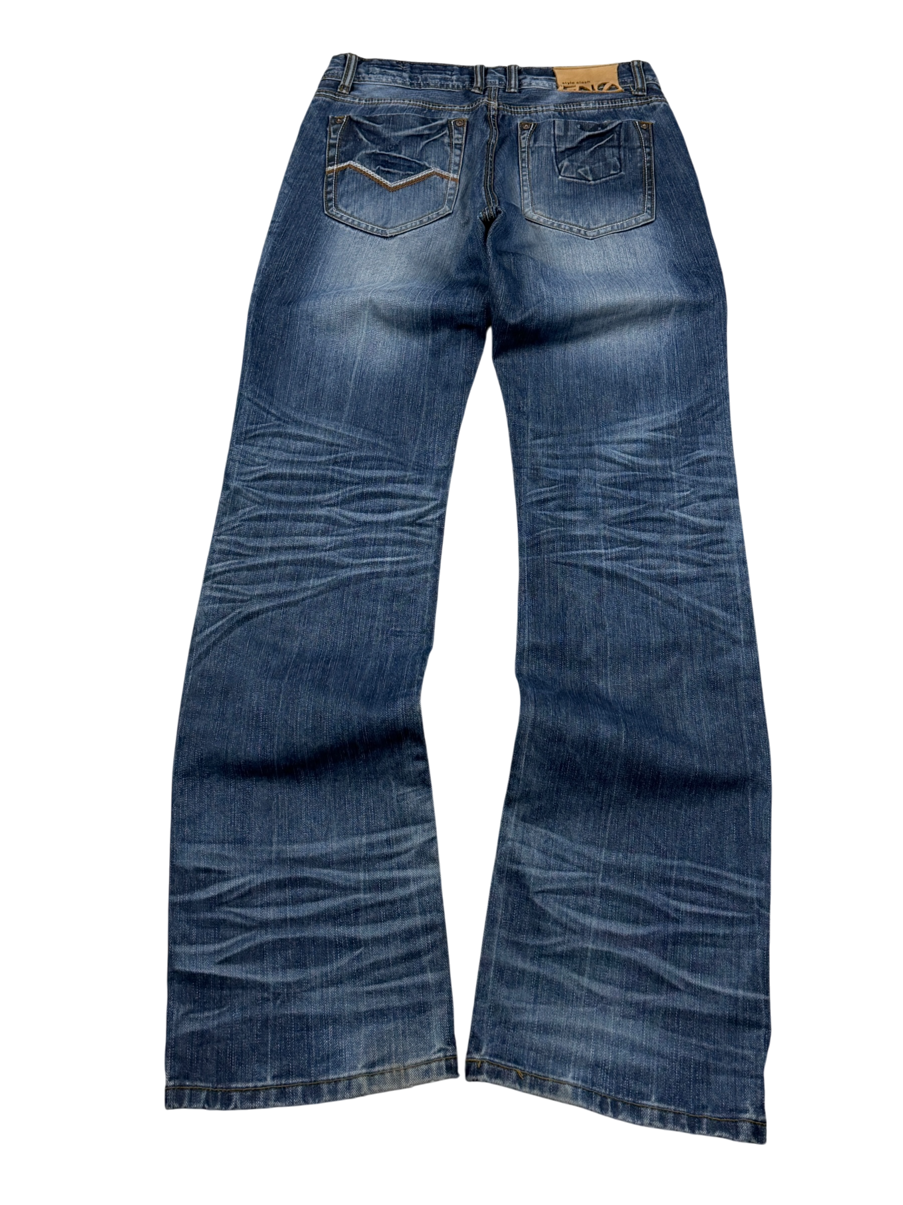 Crazy washed Straight Jeans (S)