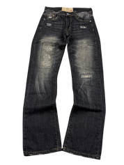 Vintage Washed Straight Jeans (XS)
