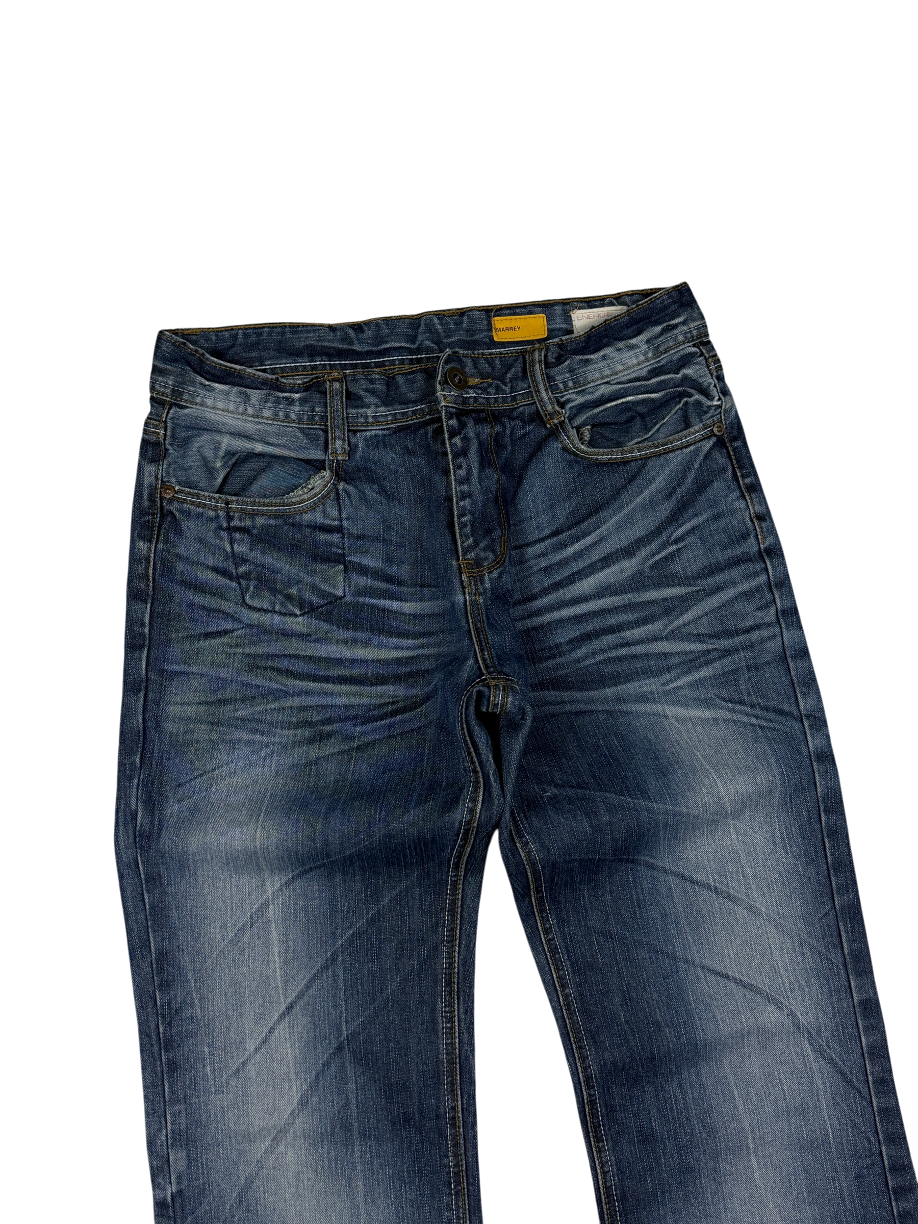 Crazy washed Straight Jeans (S)