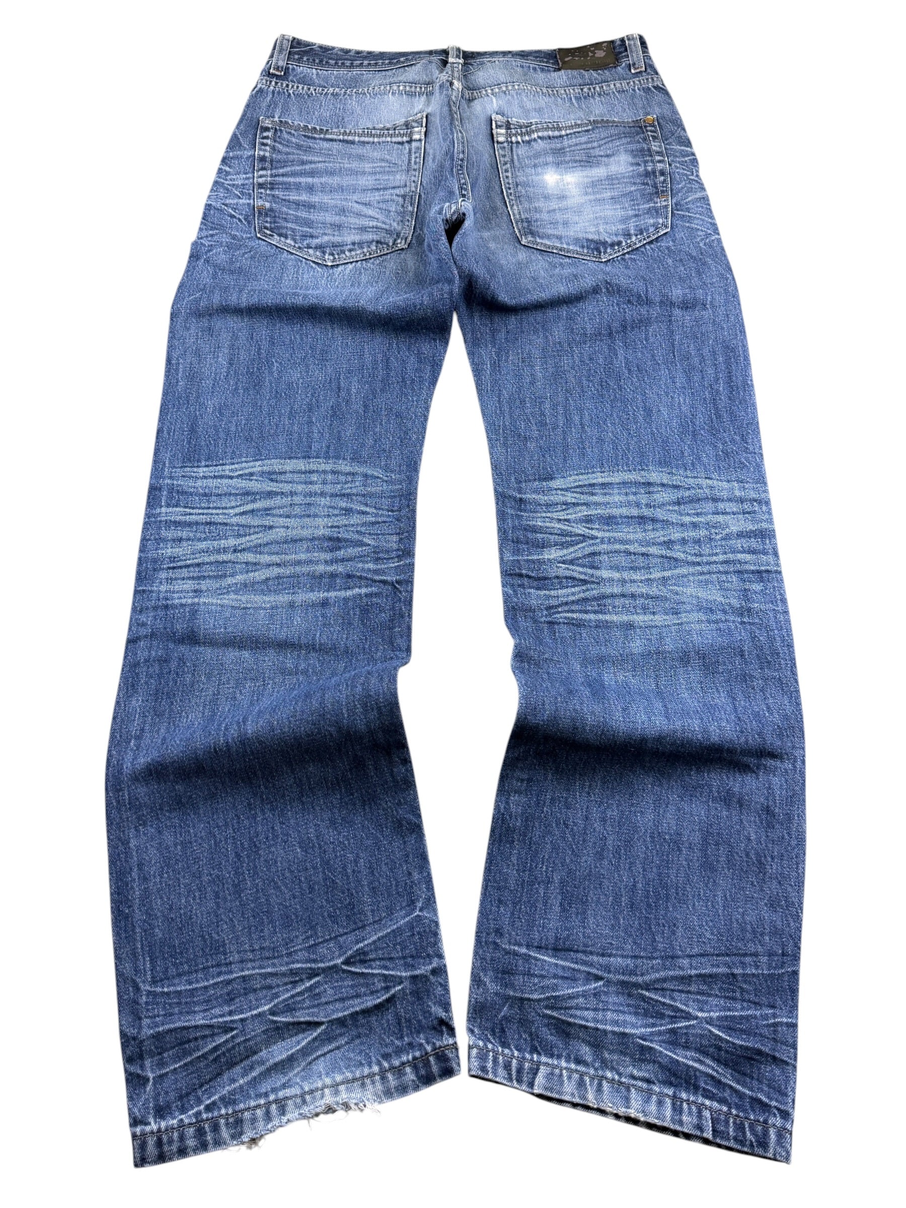 Crazy washed Straight Jeans (L)