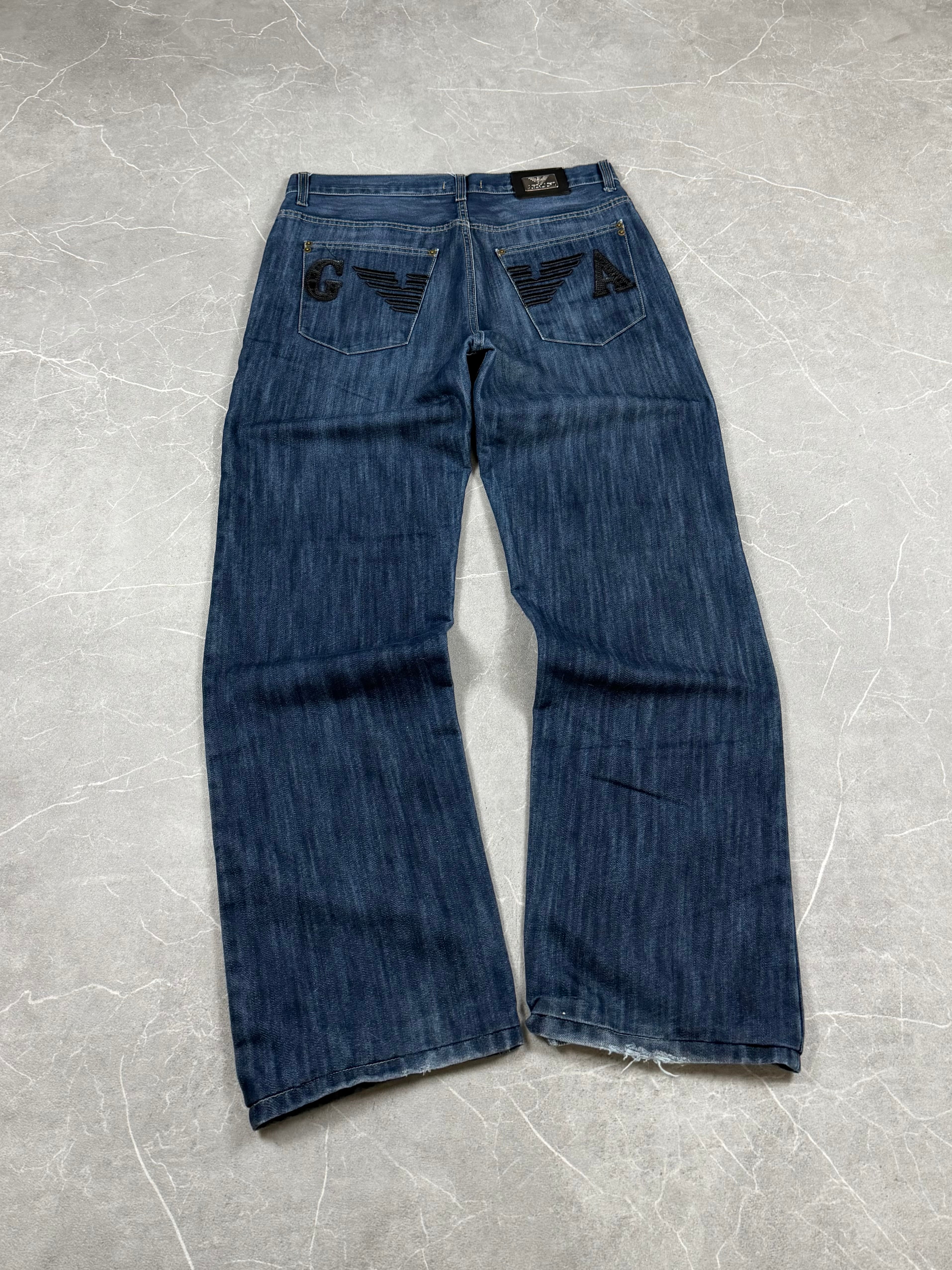 Armani Baggie Big Logo Jeans (M)