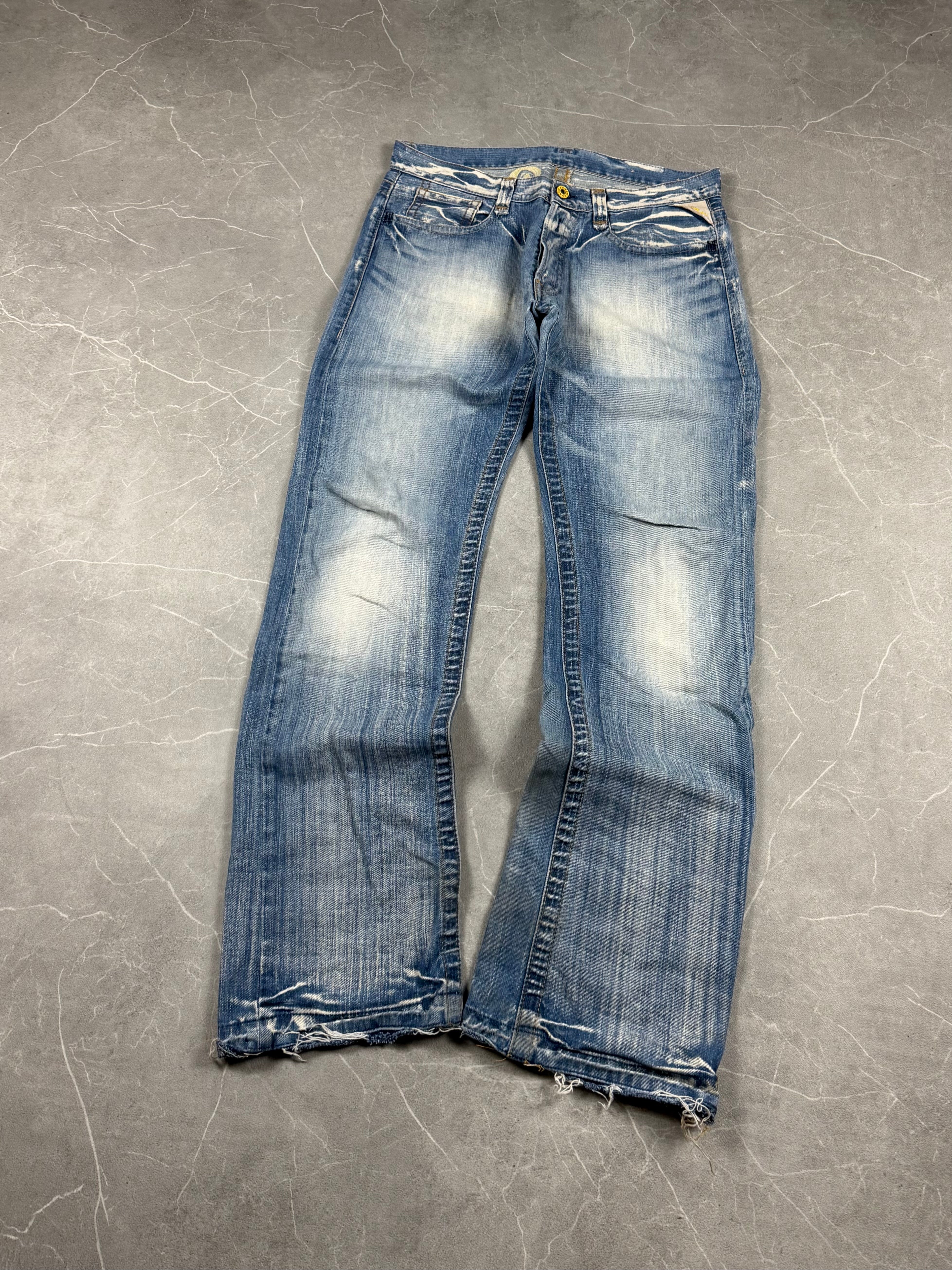 Replay washed/Bootcut vintage Big Logo Jeans (M-L)