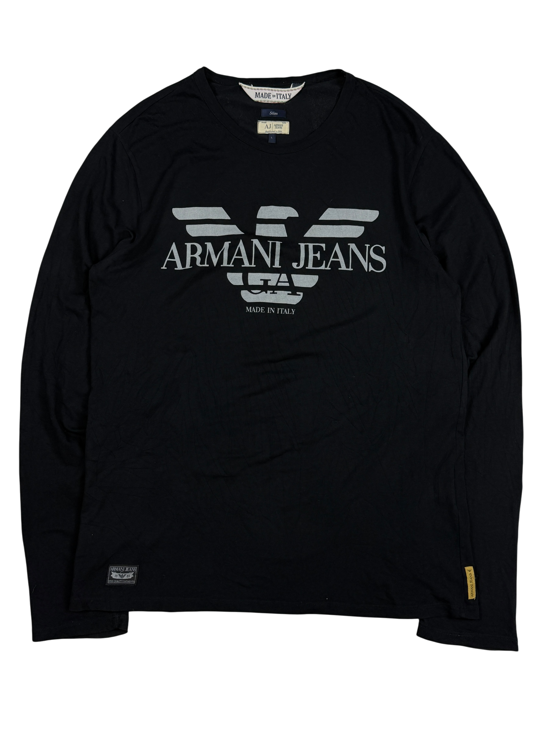 Armani Big Logo slimfit Longsleeve (L)