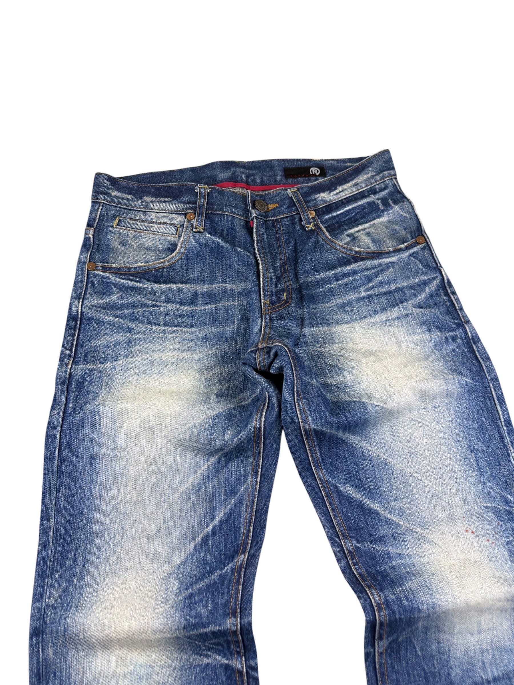 Crazy washed Straight Jeans (S)