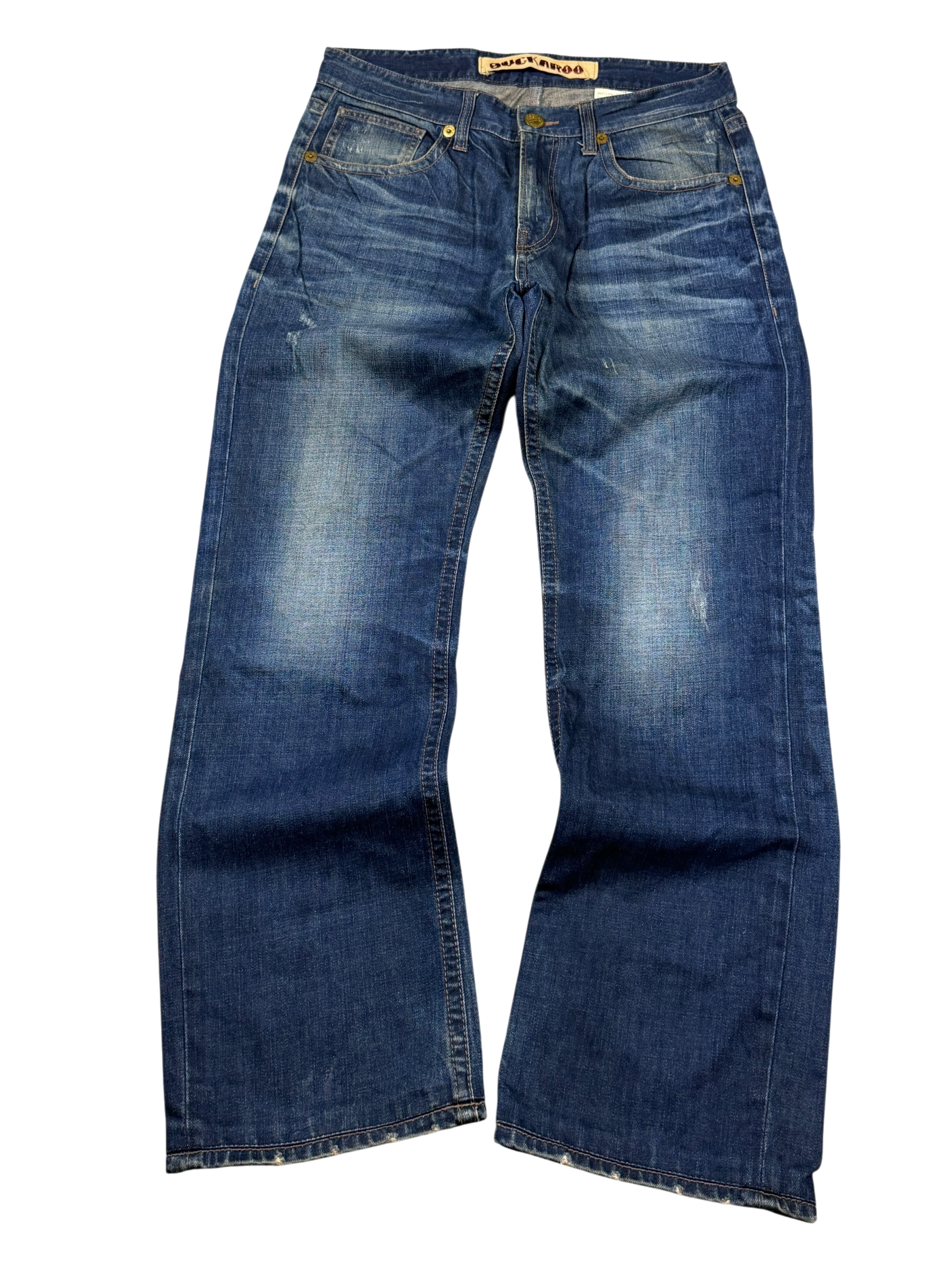 Washed Straight Jeans (S)