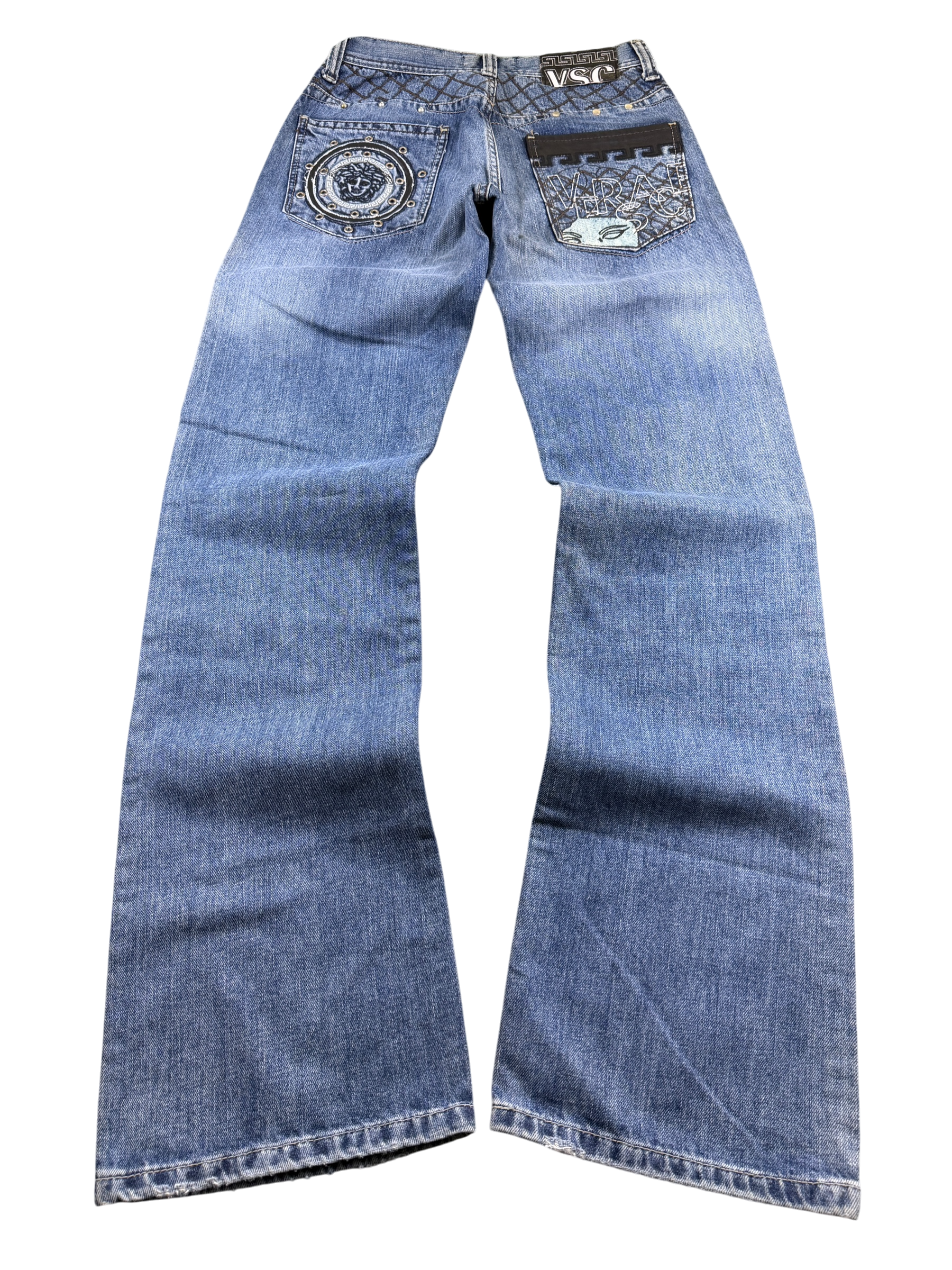 Versace vintage Big Logo Bootcut Jeans (S-M)