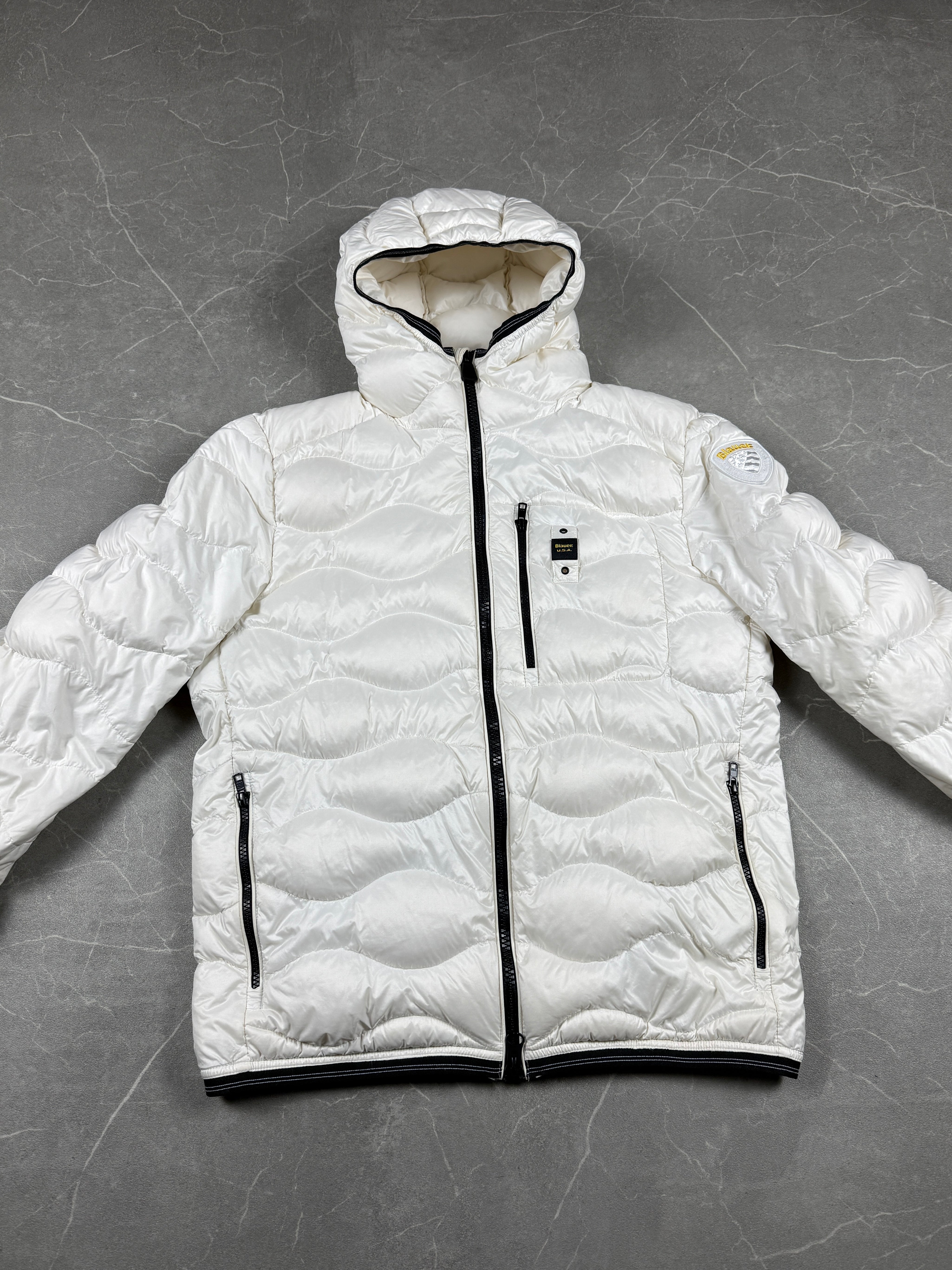 Blauer Puffer Jacke (M)