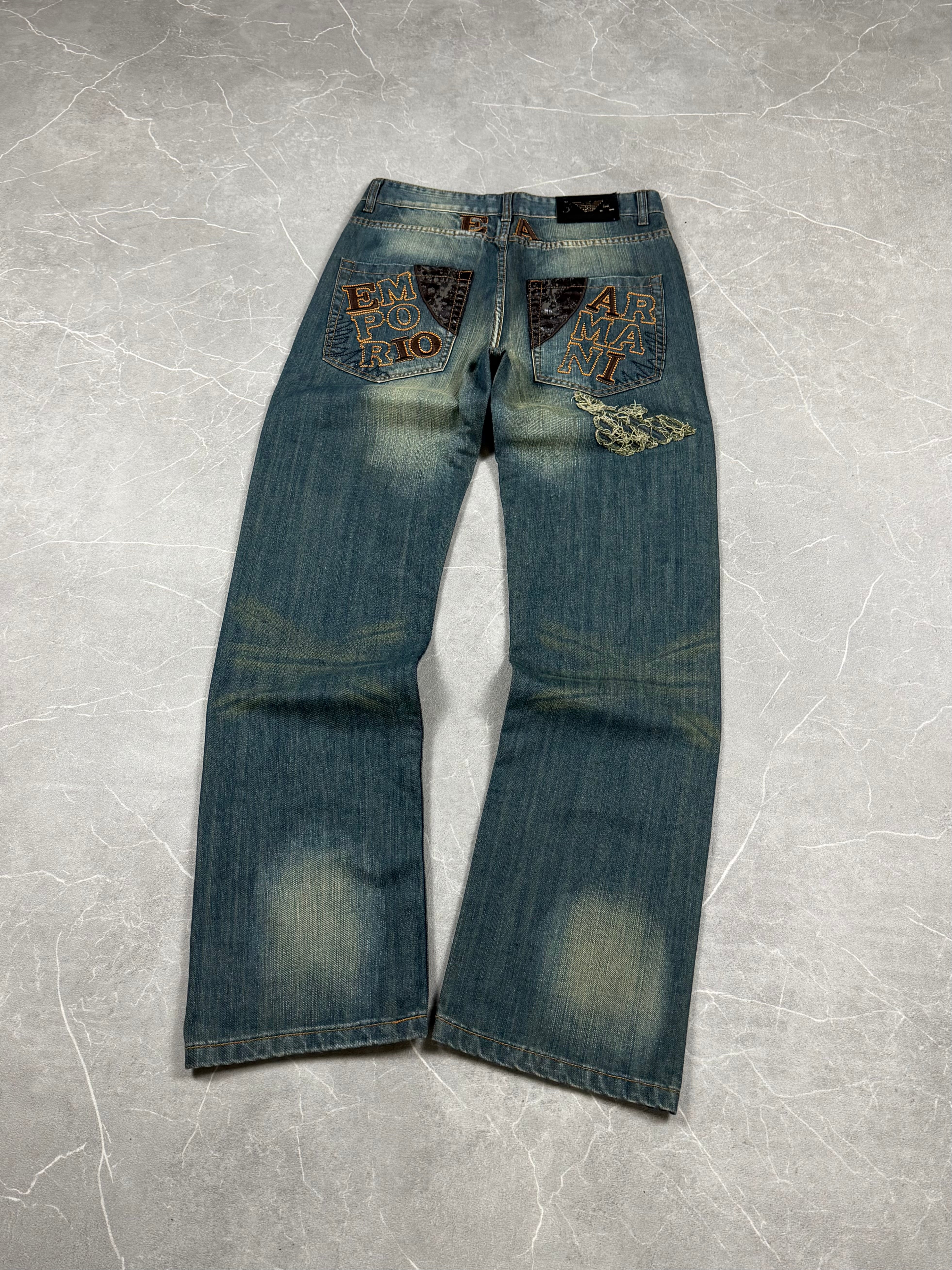 Vintage Armani Big Logo Jeans (S-M)