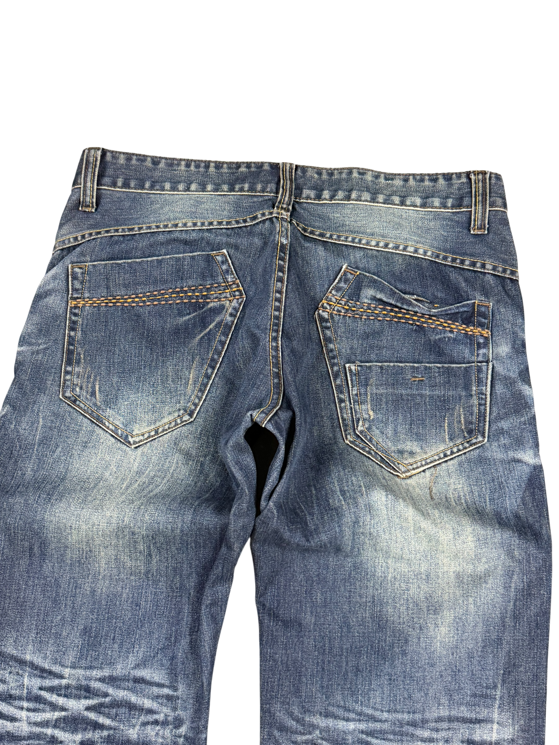 Washed Straight-Fit Jeans (M)