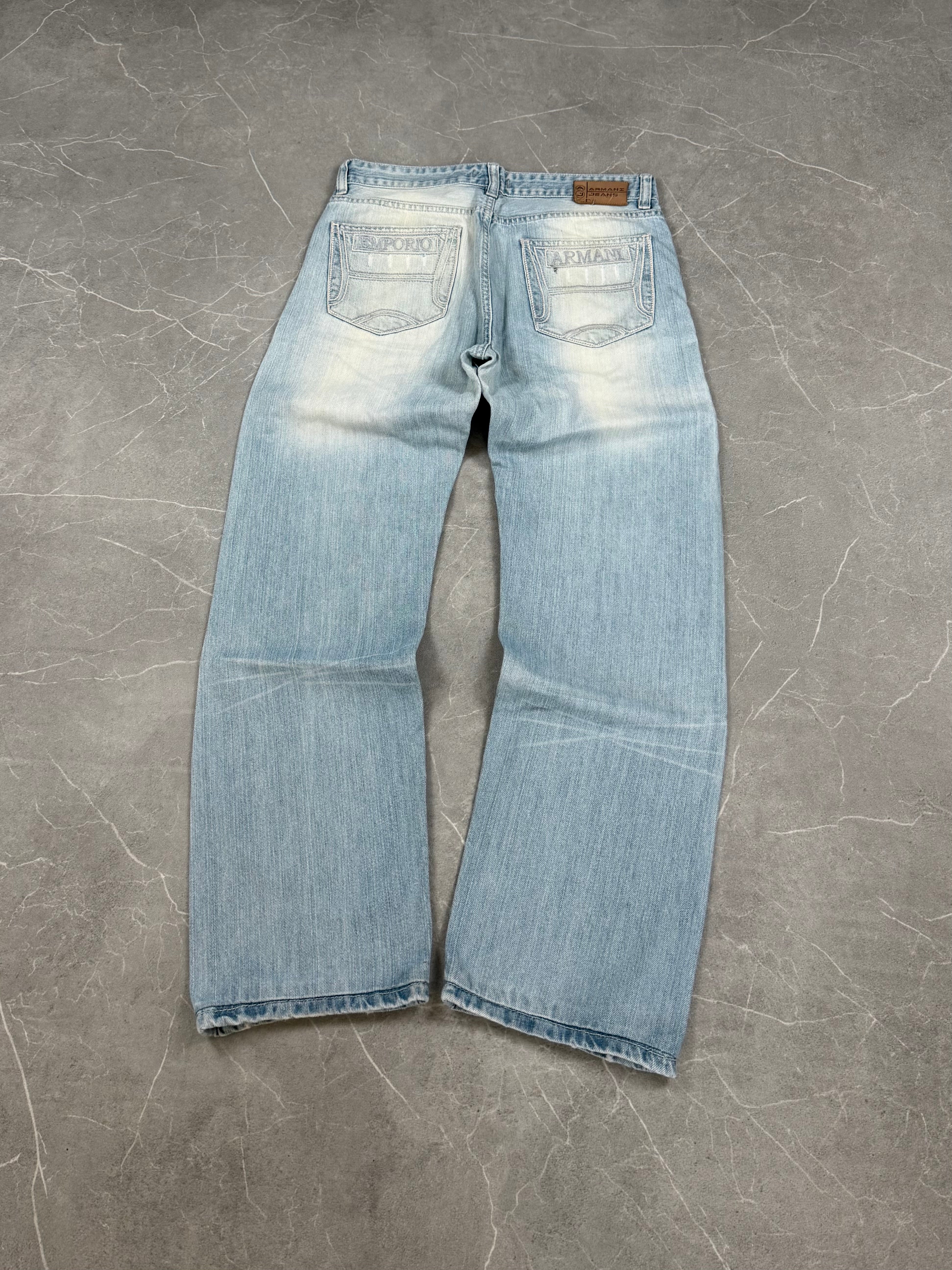 Armani Washed Vintage Logo Jeans (S)