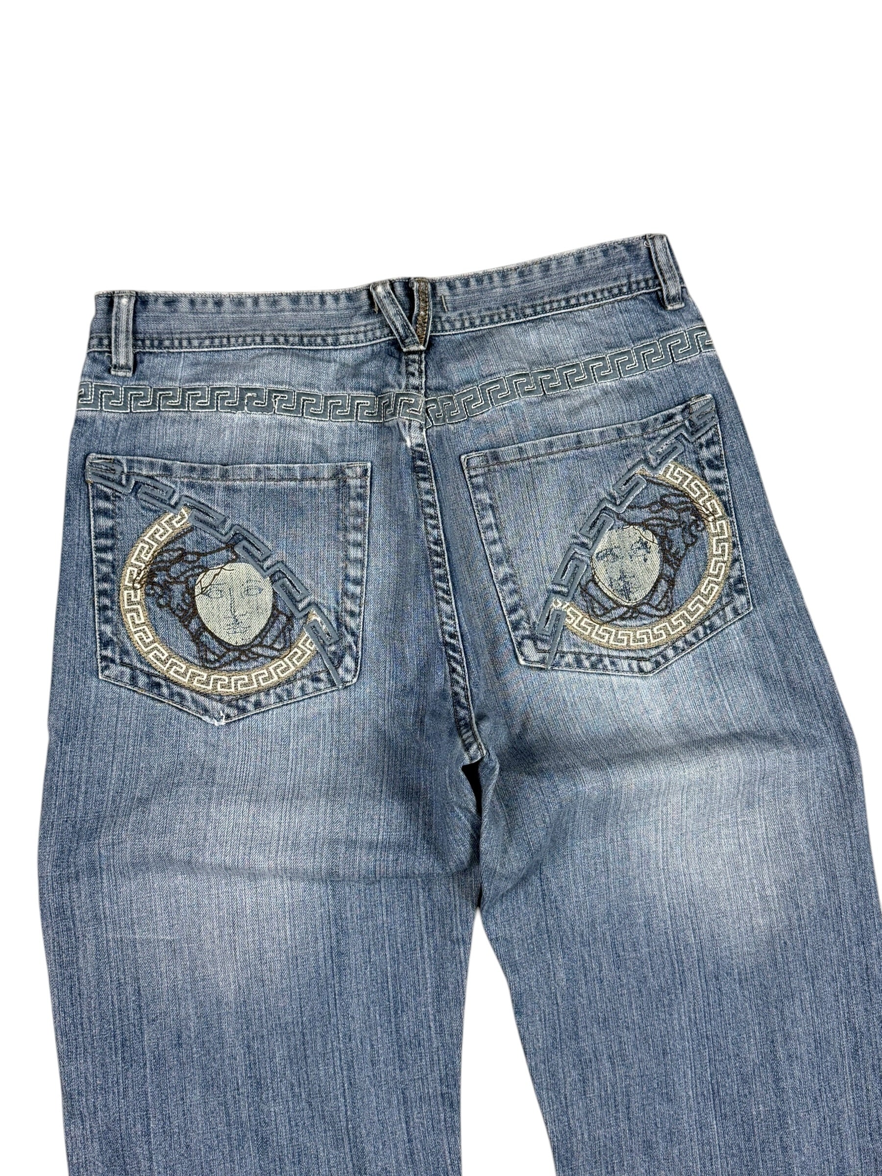 Versace vintage Big Logo Bootcut Jeans (M-L)