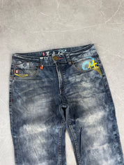Vintage Embroidered Washed Jeans (S-M)