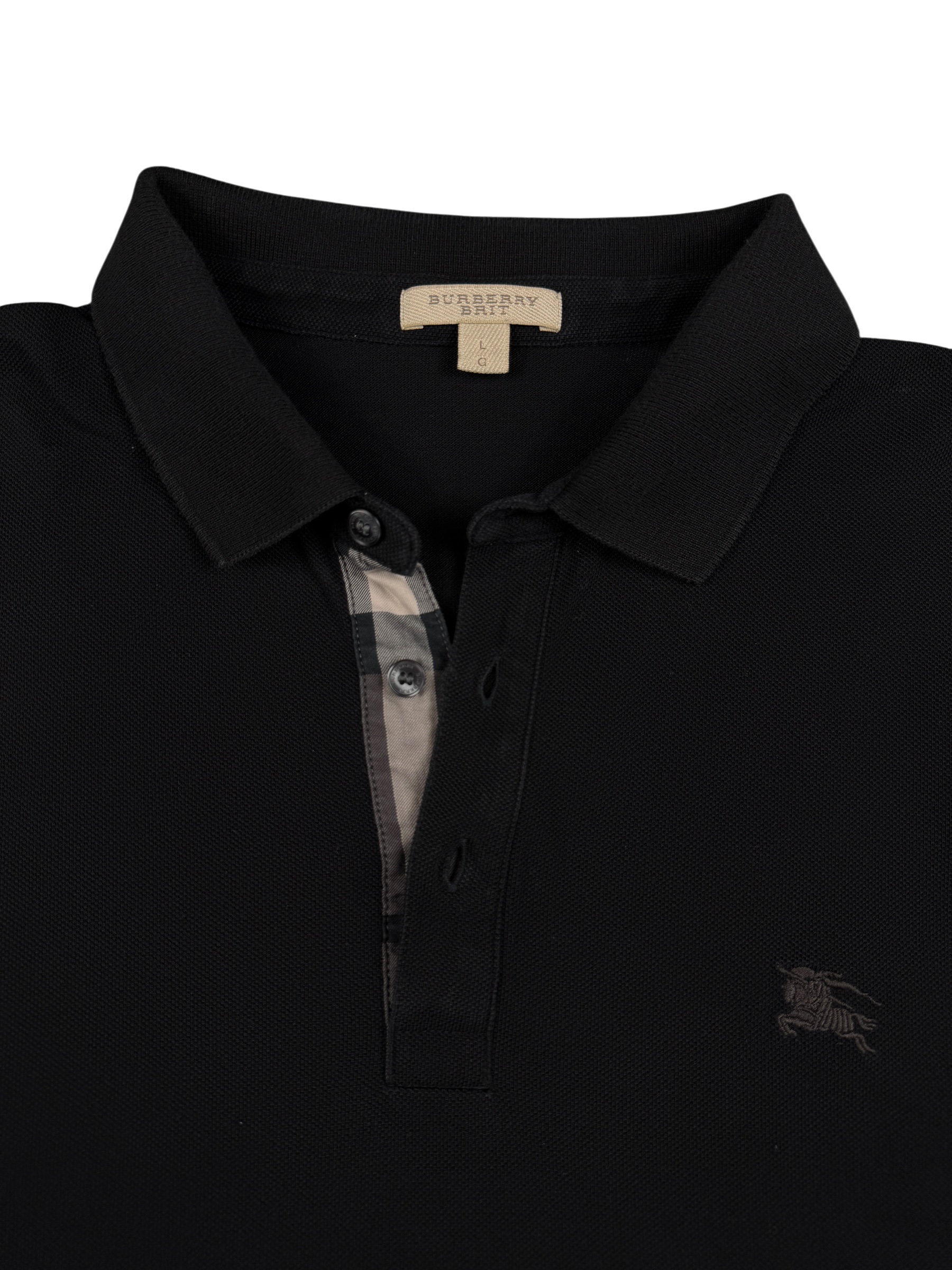 Burberry vintage Slimfit Poloshirt *Black on Black (L)