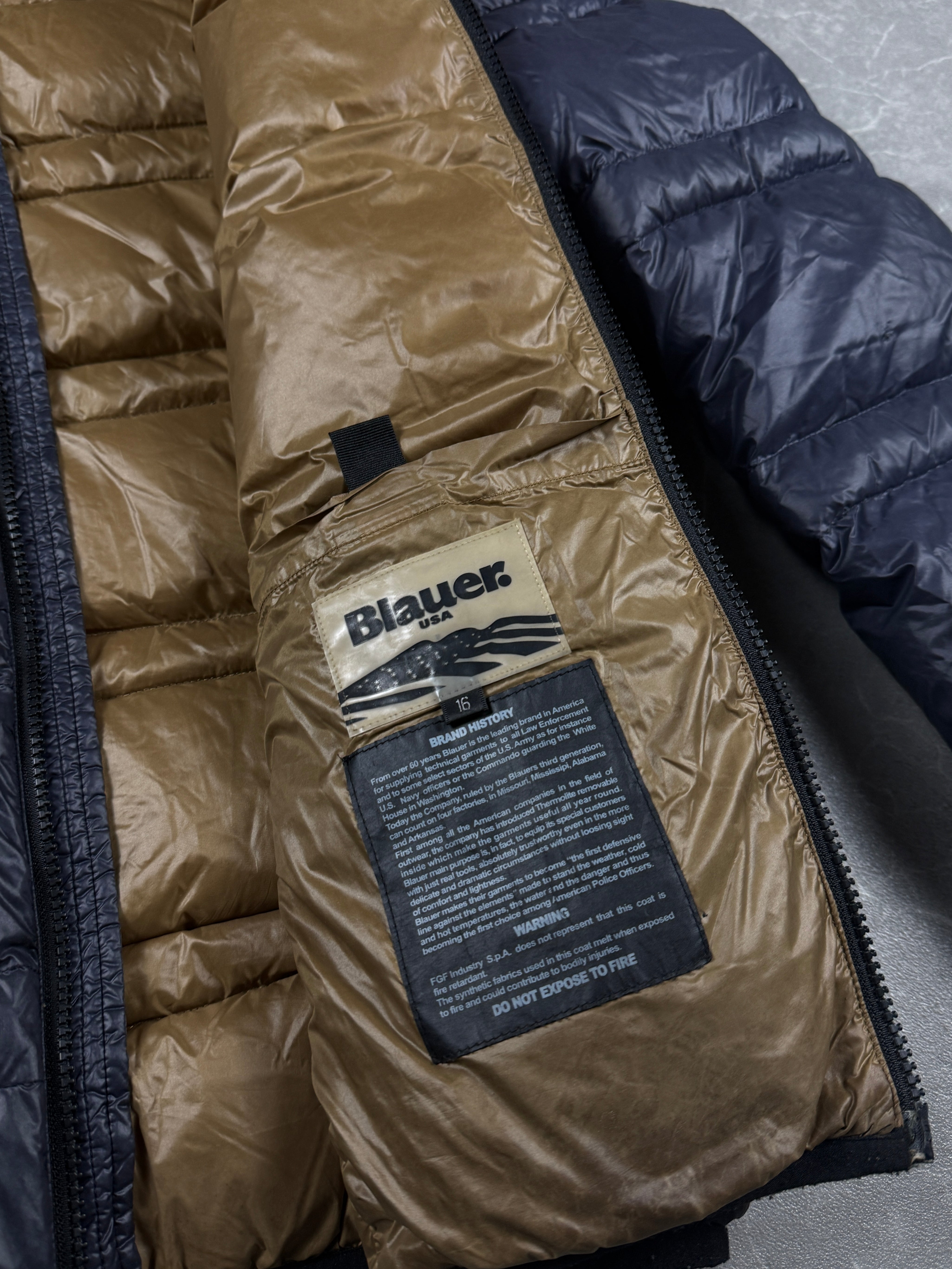 Blauer Puffer Jacke (S)