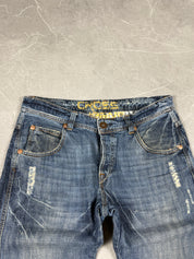 Vintage Washed Bootcut Jeans (S)
