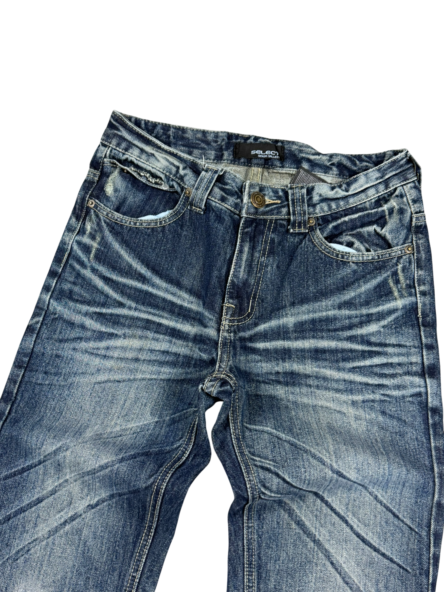 Washed Slim-Fit Jeans (XS-S)