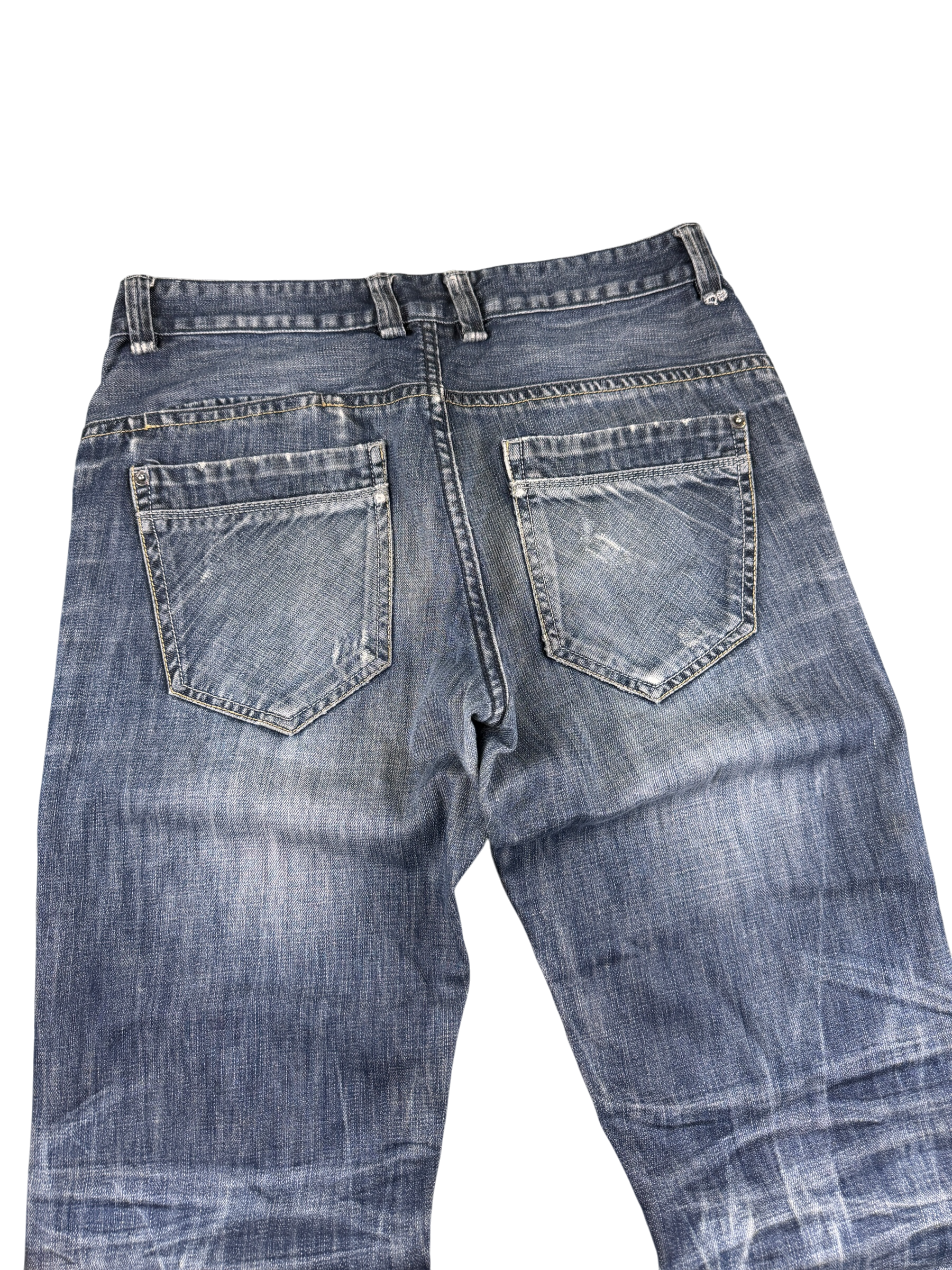 Crazy washed Straight Jeans (S)