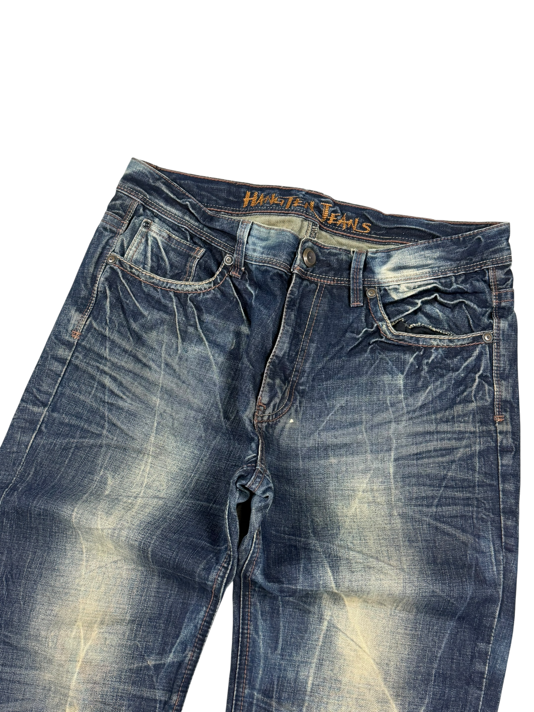 Crazy Washed Straight Fit Jeans (S-M)