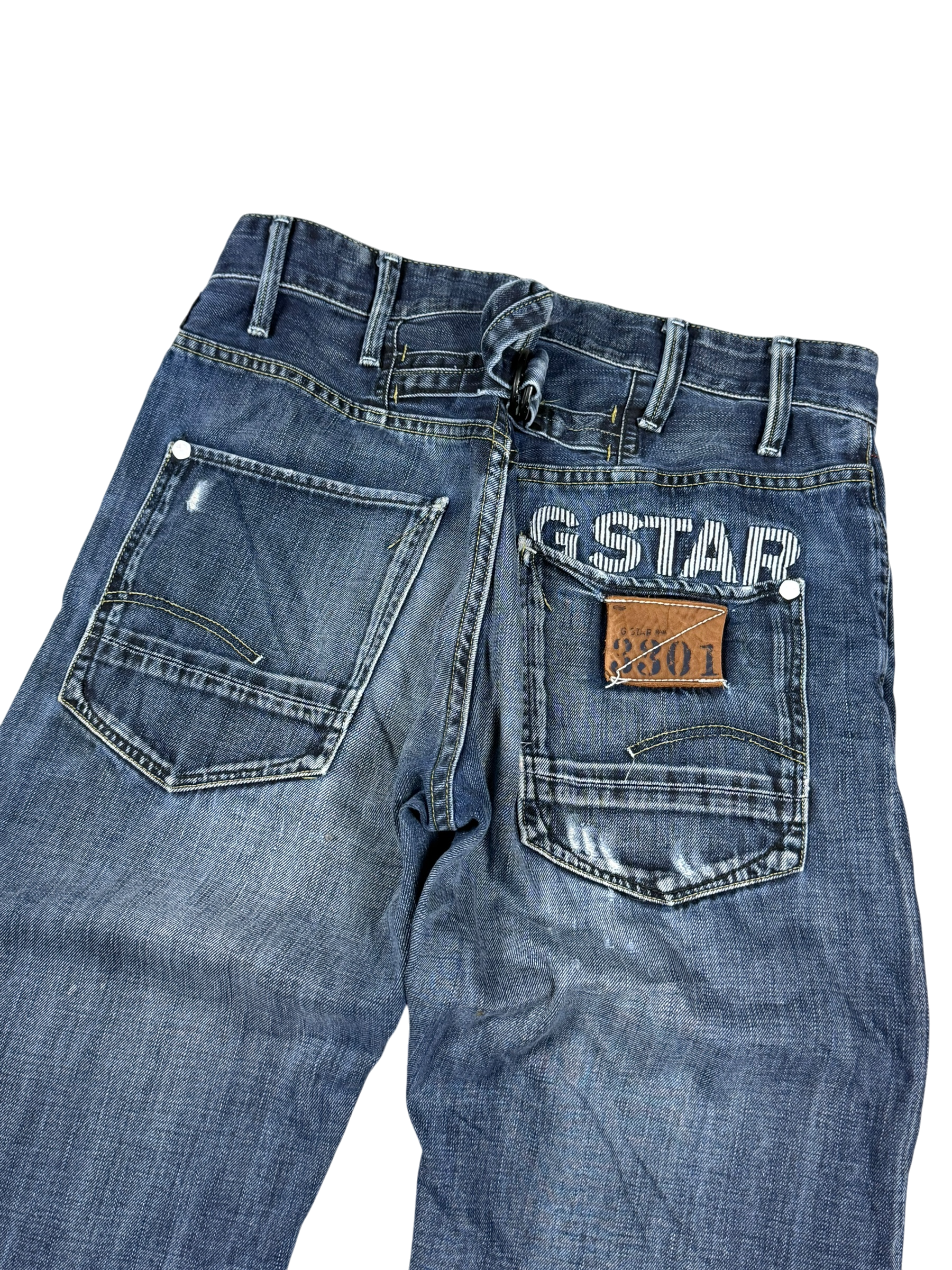 G-Star Logo Straight-Fit Jeans (XS)