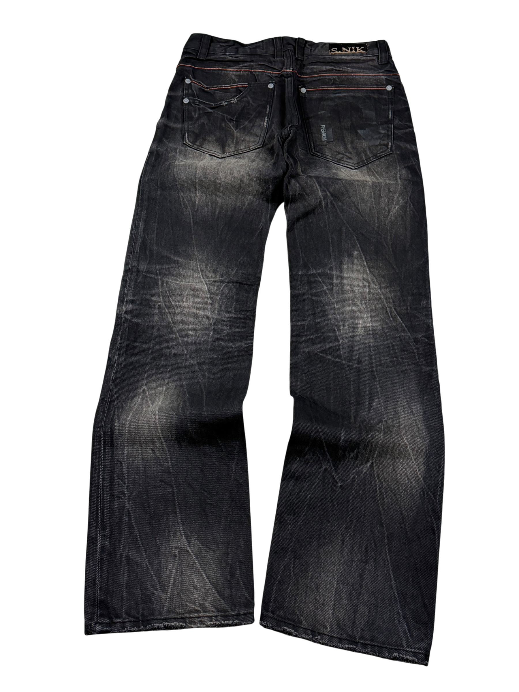 Crazy washed Straight Jeans (S)