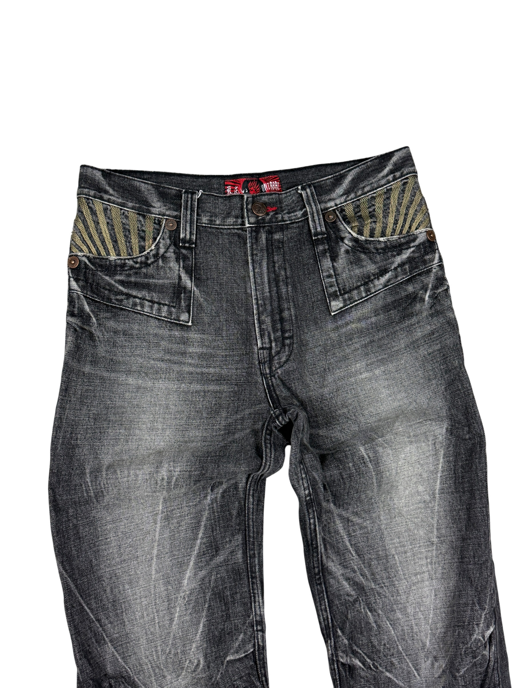 Crazy Washed Straight Jeans (L)