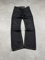 Vintage Washed Waxed Look Bootcut Jeans (S-M)