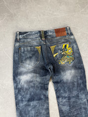Vintage Embroidered Washed Jeans (S-M)