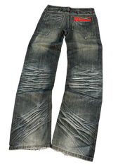 Ultra Washed Straight/Bootleg Jeans (S)
