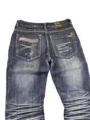 Crazy washed Straight Jeans (S)