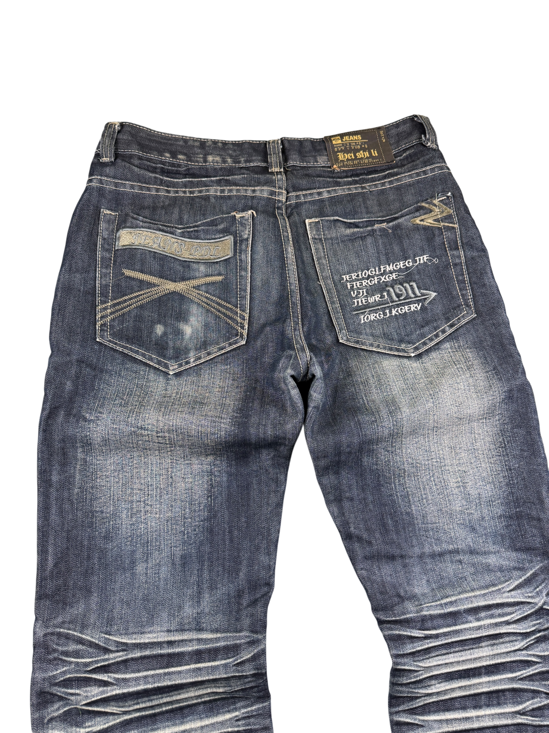 Crazy washed Straight Jeans (S)