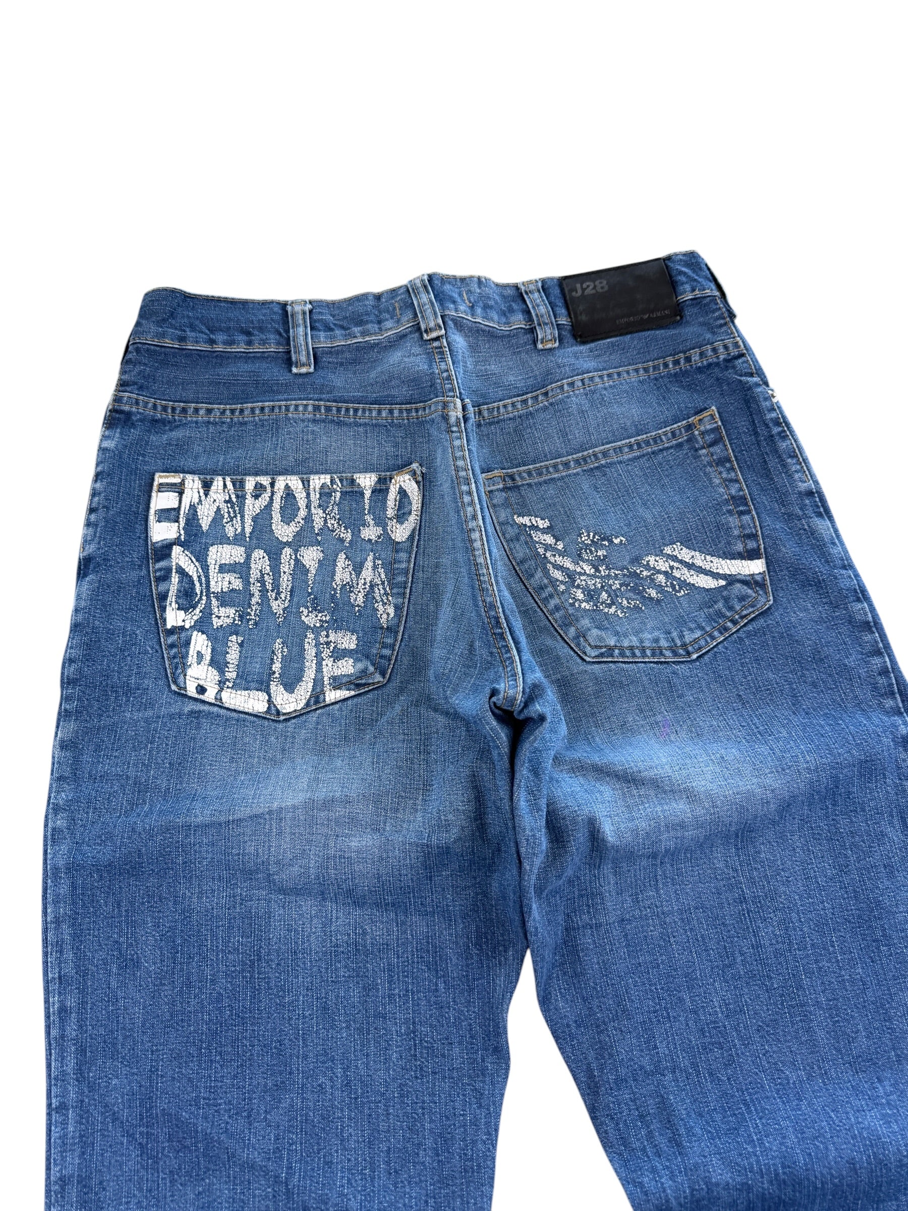 Armani vintage Big Logo Straight Jeans (S-M)