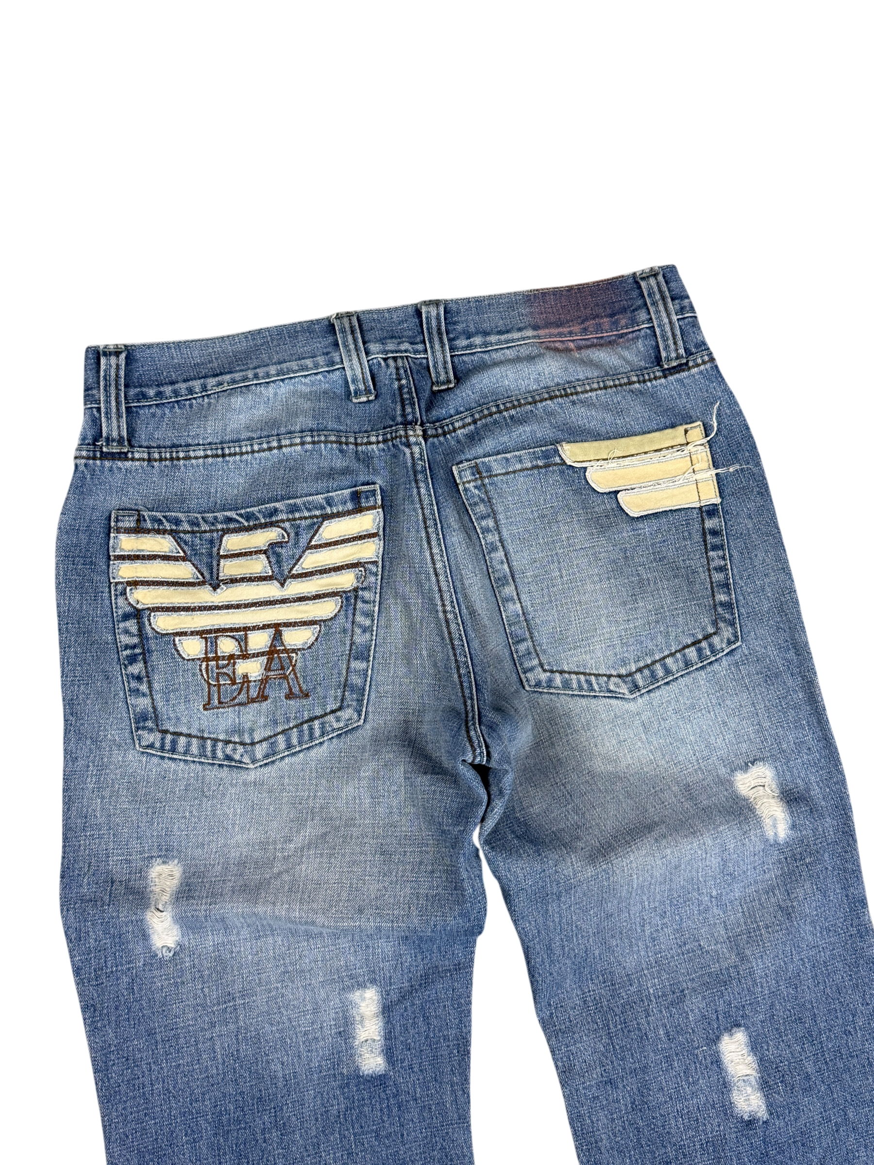 Armani vintage Big Logo Bootcut Jeans (M)