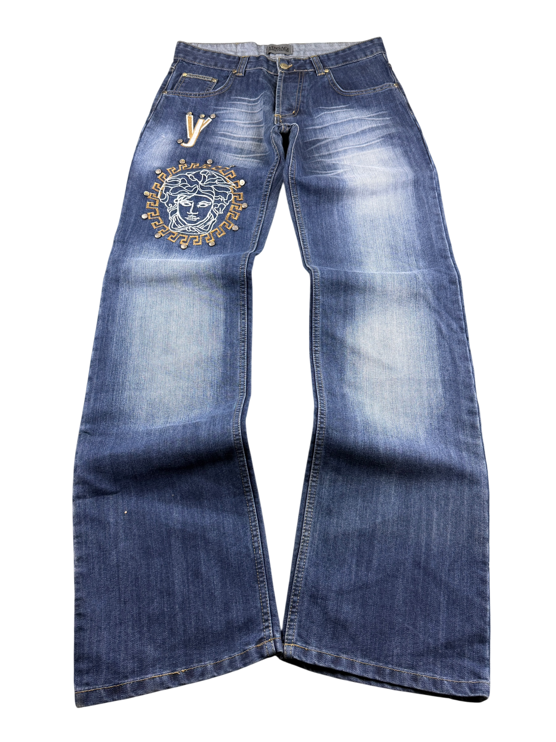 Versace vintage Big Logo Bootcut Jeans (S)