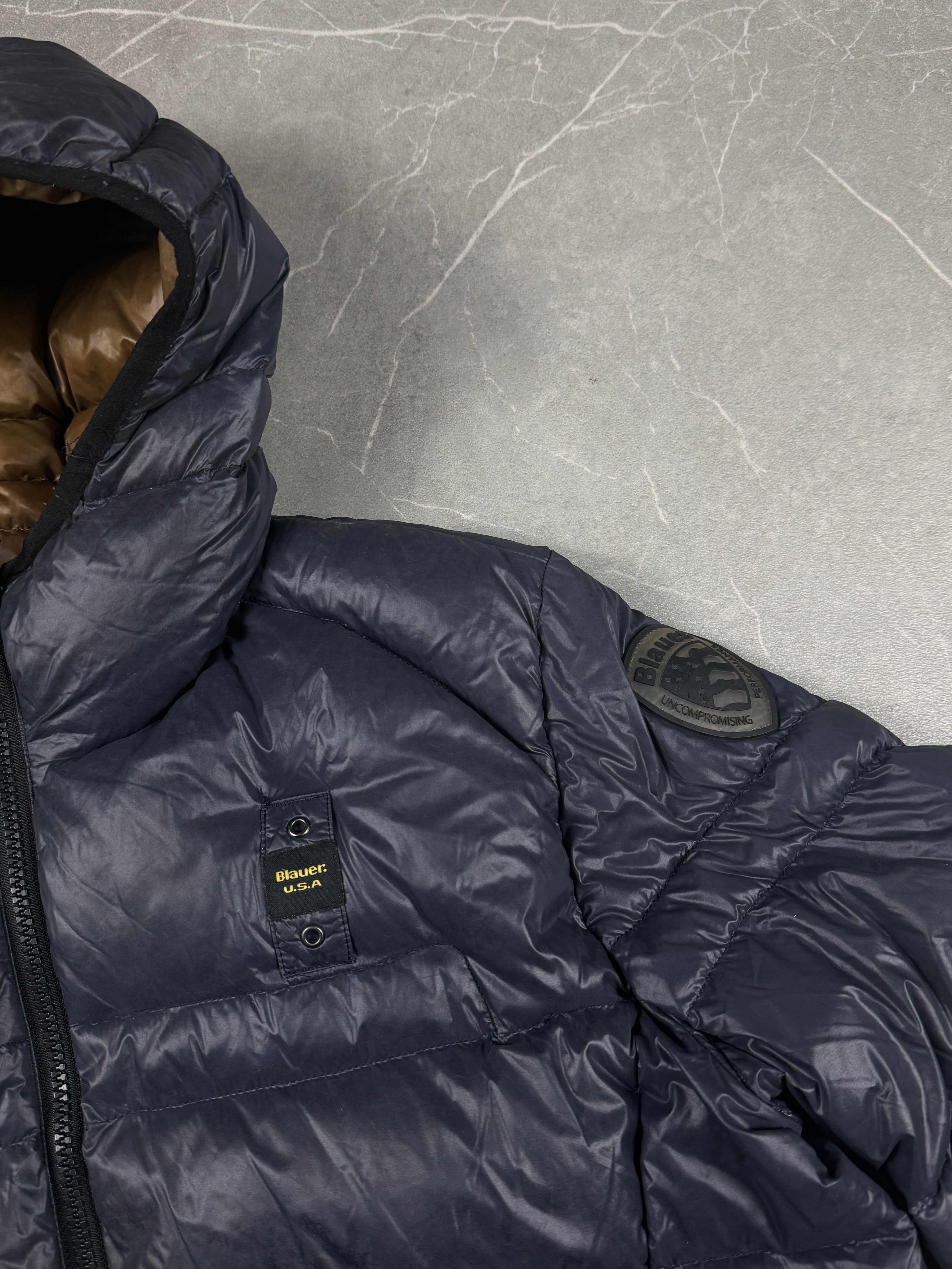 Blauer Puffer Jacke (S)