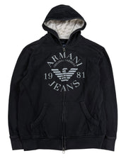 Armani Big Logo Zip-Hoodie (L)