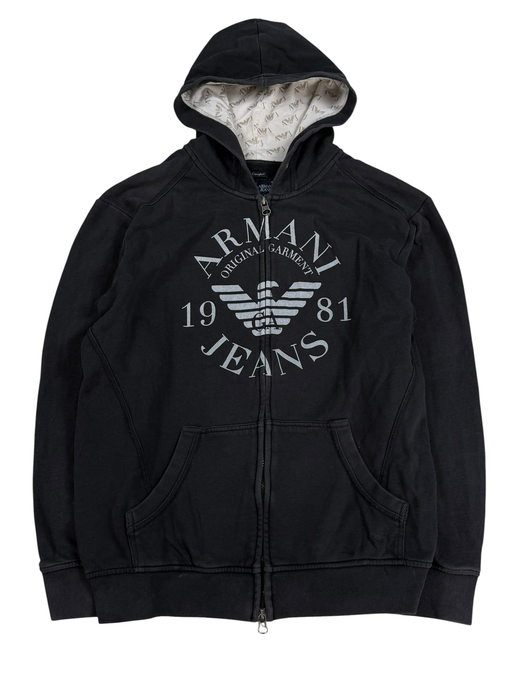 Armani Big Logo Zip-Hoodie (L)