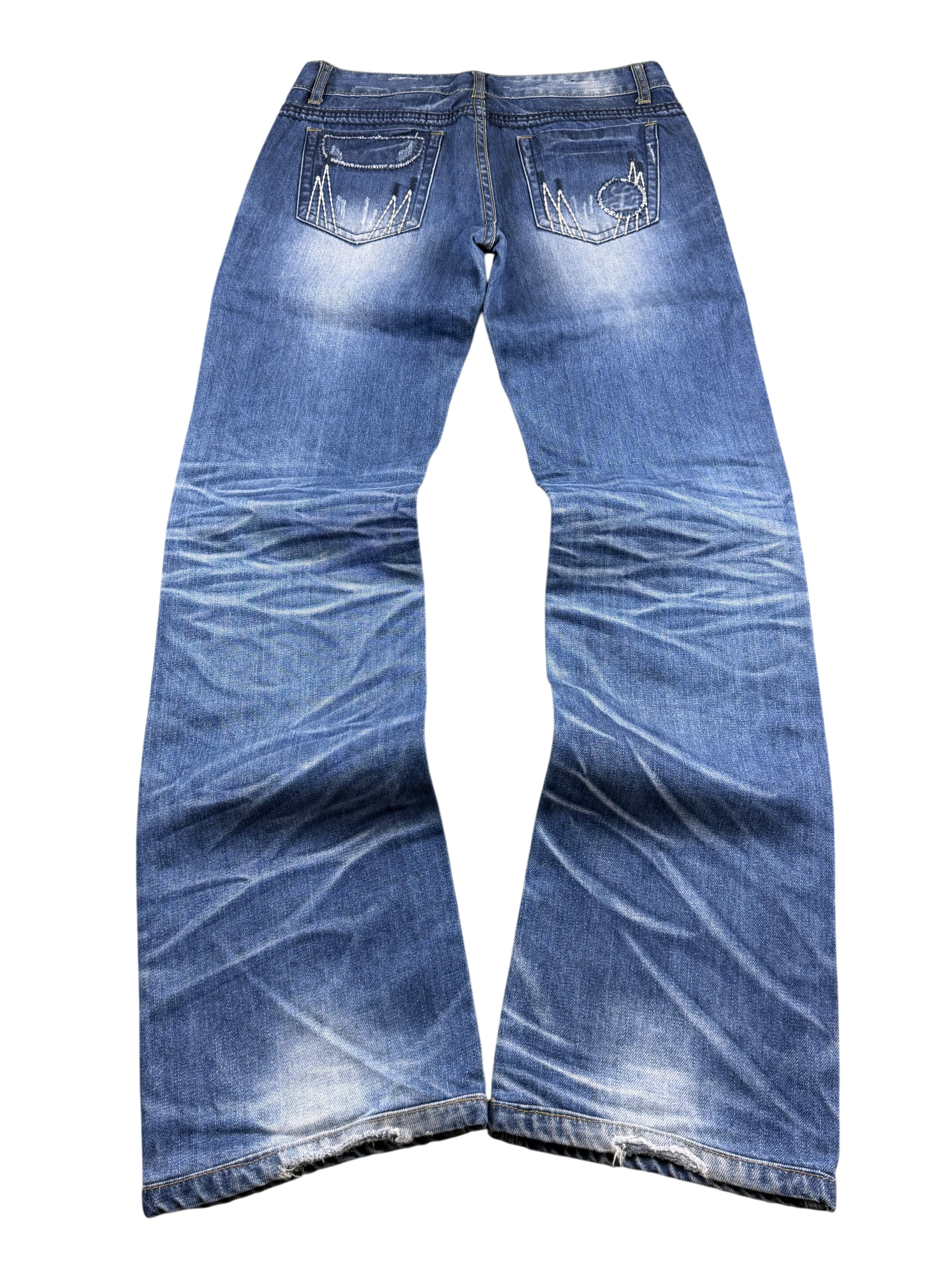 Crazy washed Straight Jeans (S)