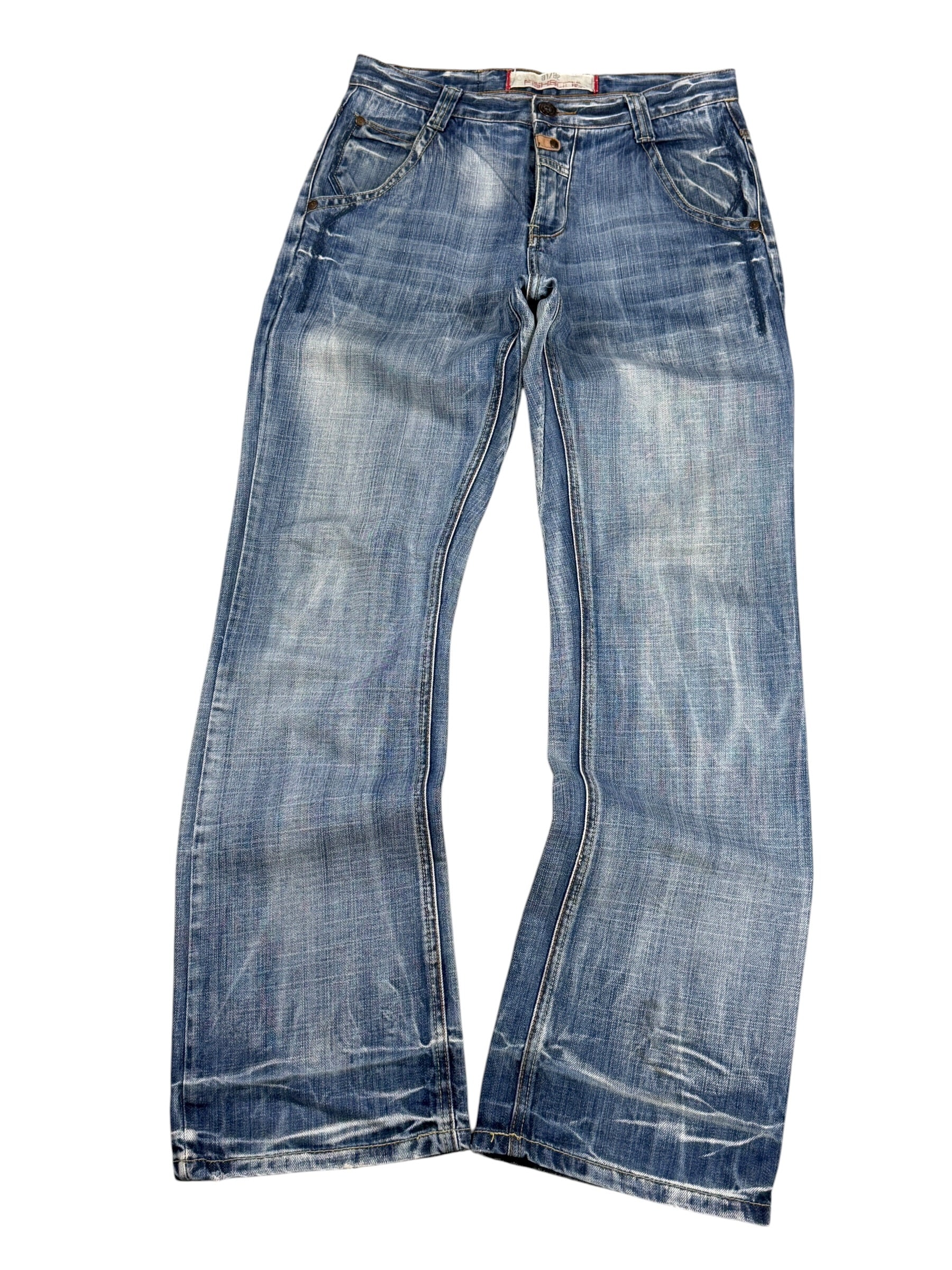 Vintage Washed Straight Jeans (S)